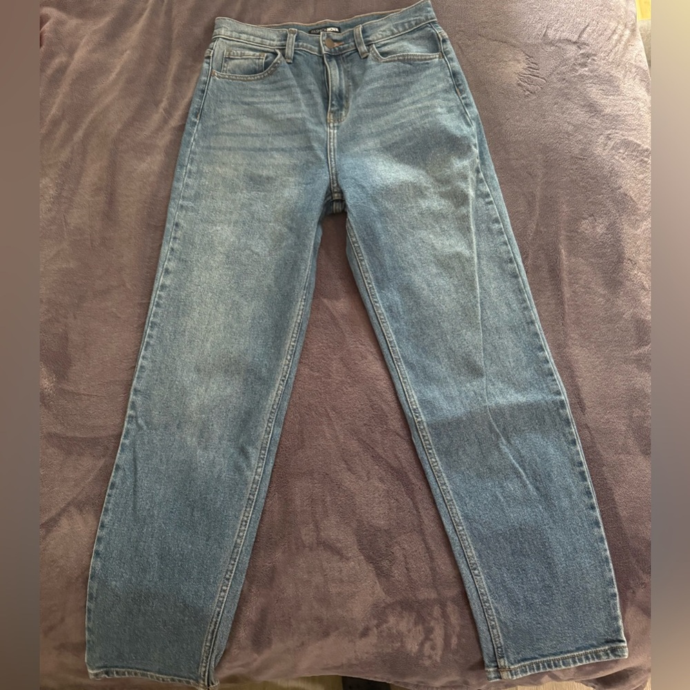 Fashion Nova Light Blue Straight Leg Jeans